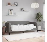 Vidaxl Lit De Jour Avec Gigogne Et Matelas Gris Foncé 90x200 Cm Tissu Multicolore