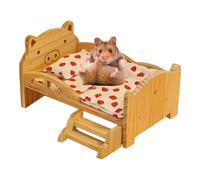Lit de repos pour petits animaux de compagnie - Meuble de Repos en Bois pour Petits Animaux Domestiques,Petit Lit en Bois de Petits Animaux | Pour Le Hamster, Le Chinchilla Nain, Le Lapin, Le Hérisson