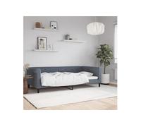 Lit de repos sans matelas gris foncé 100x200 cm velours 354252