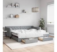 Lit de repos taupe 80x200 cm tissu canapé-lit canapé-lit confortable vidaXL