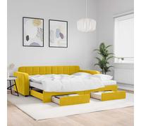 Lit de repos vert foncé 80x200 cm velours canapé-lit vidaXL