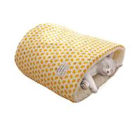 Lit de sac de couchage pour chat, lits pour chats d'intérieur | Sac doux pour chaton par temps froid - Nid rond en forme de tonneau pour animaux de compagnie, nid chaud pour sommeil profond, en forme