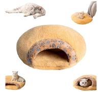 Lit de sac de couchage pour chat, nid chaud pour animaux de compagnie, Masquer le sac de couchage pour chat Cave Cat Sack, Lit de chat en peluche chauffant semi-fermé doux, maison de grotte pour chien