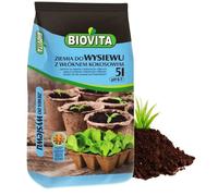 BIOVITA Pour semis avec fibres de coco - 5 l - Substrat multi-composants - Terre végétale prête à l'emploi - Terre d'origine naturelle.