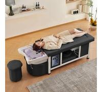 Lit de shampoing pour le cuir chevelu et table de massage des pieds, salon | Utilisation en salon et spa, système de circulation d'eau, massage des pieds de style thaïlandais, fonction de lavage des