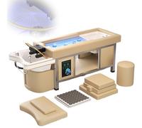 Lit de shampooing amovible pour spa avec massage par circulation d'eau, thérapie magnétique, moxibustion et thérapie des pieds, très résistant pour une utilisation professionnelle en salon