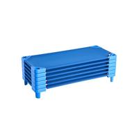VEVOR Lit de sieste empilable pour tout-petits – 6 pcs, 130×57 cm, bleu