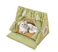 Lit de tente de chat - maison de chat avec tapis plus frais pour chatons et petits animaux, lit de grotte confortable | Produits pour animaux de compagnie pour chiots et lapins, tapis amovibles qui pe