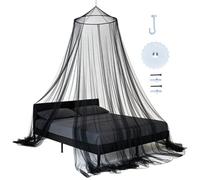 Lit de tente double à baldaquin de plafond - Grand auvent de lit en maille polyester | Filet de suspendu doux et respirant, décor élégant | Tente avec lits jumeaux - Chambre Dortoir Hôtel Camping