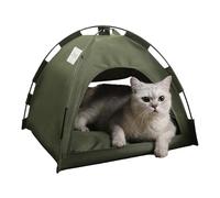 Lit de tente pour animaux de compagnie - Maisons de chat pliables pour chats d'intérieur,Lit pour animaux de compagnie grotte de tente de chat auto-chauffante avec semi-fermée pour chatons et petits c