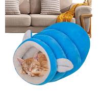 Lit de terrier pour chat, sac de couchage d'hiver pour chat,Lit pour chaton Lit pour chat d’hiver | Lit de grotte pour chat semi-fermé, lit de couchage pour chat, sac pour chat, lit nid pour chat, lit