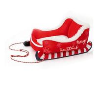 Lit de Traîneau de Noël pour Chien et Chat, Lit en Peluche Doux et Confortable pour Animaux de Compagnie pour Les Vacances, la Nuit de Noël Joyeuse, Lavable et Confortable, de Traîneau pour