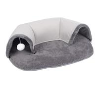 Lit de Tunnel de Chat en U Soft Cat Cat Tunnel Memory Molon Tapis sans Glissement avec Balle Suspendue détachable Lavable 29.5x20.9x8.3 Pouces Hideway