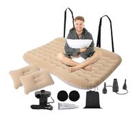 Lit de voiture - Lit gonflable de véhicule 130 X 80 cm | Matelas gonflable de voiture avec pompe à air, style hamac, matériau ultra doux floqué respectueux de l'environnement, matelas de sommeil de