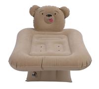Lit de Voya de Voiture pour Enfants, Lit pour Tout-petit dans le Lit de Bande Dessinée Ours en Forme de Ceinture de sécurité Détachable Gonflable pour Voiture D'avion, avec