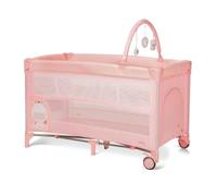 Asalvo Complete Duo Giraffe Travel Cot Rose