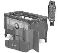 Lionelo Lit bébé Stefi jusqu'à 15 kg entrée latérale LockGuard pliage rapide sac transport Grey
