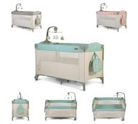 Lit de voyage pour enfants Cangaroo 'Indiana' à deux niveaux, matelas, sac à langer, coloris:verdoyant