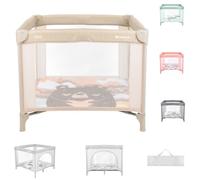 Lit de voyage pour enfants Kikkaboo 'Enjoy', matelas, pliable, sac de transport, coloris:beige/brun
