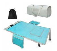 Lit de voyage pour tout-petits, lit d'avion pour tout-petits, extension de siège d'avion portable pour enfants, voyage avec oreiller, bleu