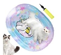 Lit d'eau pour chat, tapis d'eau pour animaux, infusant l'eau, ce jouet polyvalent se transforme en un lieu de refroidissement