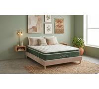 Lit Déco en velours côtelé matelas en option Sampur : Gris clair / 200 x 200 cm / Sommier seul