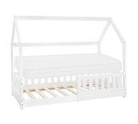 ML-Design – Lit d'enfant Design en forme de maison 80x160 cm Blanc avec matelas mousse froide