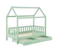 Lit d'enfant Marli 80 x 160 cm avec coffre de lit Menthe 80 x 160 cm