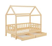 Lit d'enfant Marli 80 x 160 cm avec coffre de lit Nature 80 x 160 cm