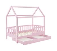 Lit d'enfant Marli 80 x 160 cm avec coffre de lit Rose 80 x 160 cm