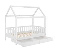 Lit d'enfant Marli 90 x 200 cm avec coffre de lit Blanc 90 x 200 cm