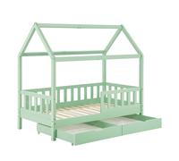 Lit d'enfant Marli 90 x 200 cm avec coffre de lit Menthe 90 x 200 cm