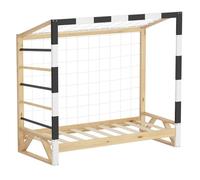 Lit d'enfant ML-Design 70x140 cm naturel beige bois de pin avec but de football et sommier à lattes