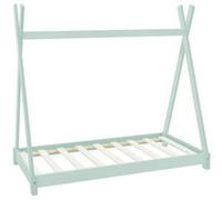 Lit d'enfant Tipi avec sommier à lattes 70x140 cm Mint en bois ML-DESIGN