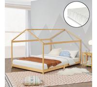 Lit d'enfant 'Vindafjord' 180x200cm bambou avec matelas