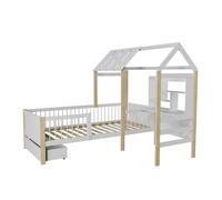 Lit d'enfant Yari blanc/nature 90x200 cm