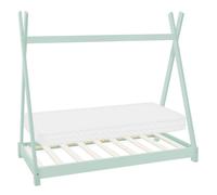 Lit d'enfant Tipi avec sommier à lattes 70x140 cm Mint en bois ML-DESIGN