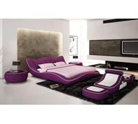 Lit design moderne XXL Lits Luxe Style Double Hôtel Cuir 140 160 180x200cm