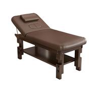 Lit d'esthétique 72,8 x 27,5 po - Table de tatouage, lit pour SPA et salon de cils avec dossier réglable - Table d'examen médical et de physiothérapie(Brown)