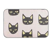 Lit d'été pour chat noir et rose - Auto-rafraîchissant - 96,5 x 58,4 cm - Pour lapin, lapin, essentiel de sommeil confortable - Cama rafraîchissant para perros M