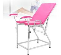 Lit d'examen gynécologique avec chaise longue réglable et réservoirs de saleté, idéal pour le lavage et l'examen gynécologique professionnel