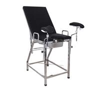 Lit d'examen gynécologique - Table médicale réglable en hauteur avec récipient à déchets amovible pour procédures cliniques et OB/GYN