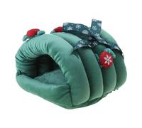 Lit d'hiver en peluche pour petit animal - Décoration de Noël pour perroquet, hamster