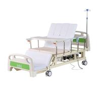 Lit d'hôpital électrique avec matelas respirant, lit intelligent motorisé avec télécommande intelligente et fonction toilettes pour soins aux personnes âgées