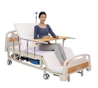 Lit d'hôpital électrique - Lit médical multifonction de qualité supérieure pour un usage domestique, 10 fonctions, roulettes verrouillables de 12,7 cm, contrôle du moteur et système de verrouillage