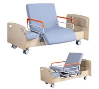 Lit d'hôpital Haut de Gamme 3 Fonctions avec Fonction de Rotation, Lits médicaux entièrement électriques pour Personnes âgées, Dispositif d'aide aux Soins Infirmiers