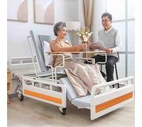 Lit d'hôpital manuel avec trou de toilette et matelas pour soins à domicile des patients paralysés, lit d'allaitement multifonction