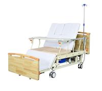 Lit d'hôpital réglable avec télécommande, matelas respirant pour soins aux personnes âgées, design léger pour un mouvement facile