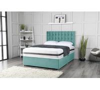 Lit divan avec matelas et tête de lit Omega de 50,8 cm, 2 tiroirs du même côté