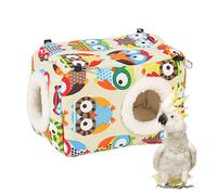 Lit D'oiseau Épais Hout De Sang Chaud, Lit De Couchage De Couchage Lavable pour Perroquet, Cette Maison De Nid D'oiseau Chaleureuse Garantit Que Vos Amis À Plumes Bénéficient d'un